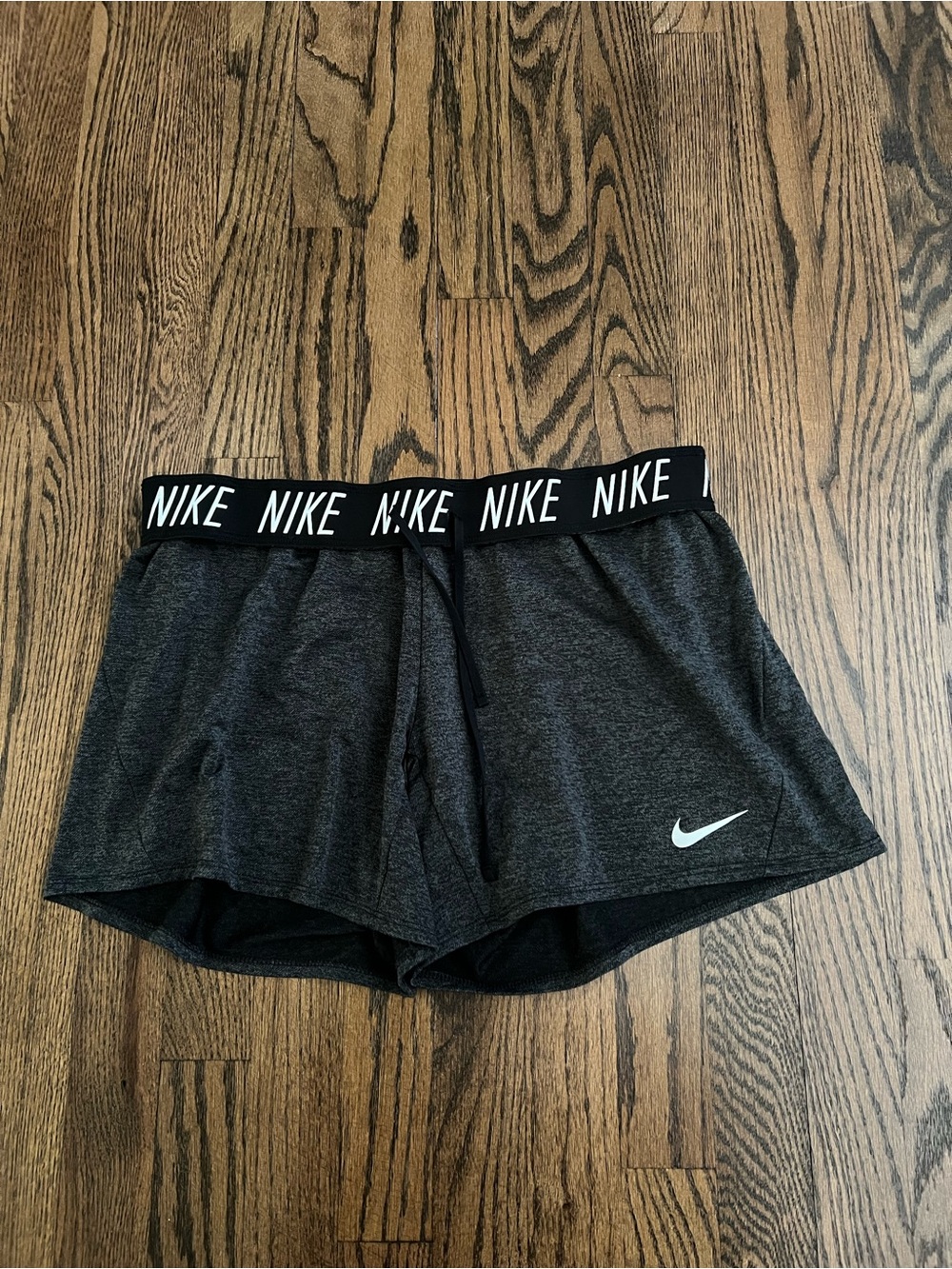Nike Women's Black Heather Dri-FIT Athletic Shorts